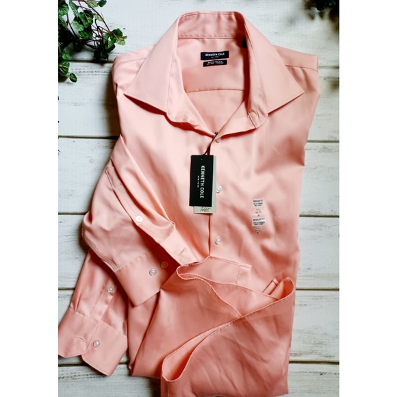 Kenneth Cole Regular Fit Non-Iron Dress Shirt - Picture 5 of 10